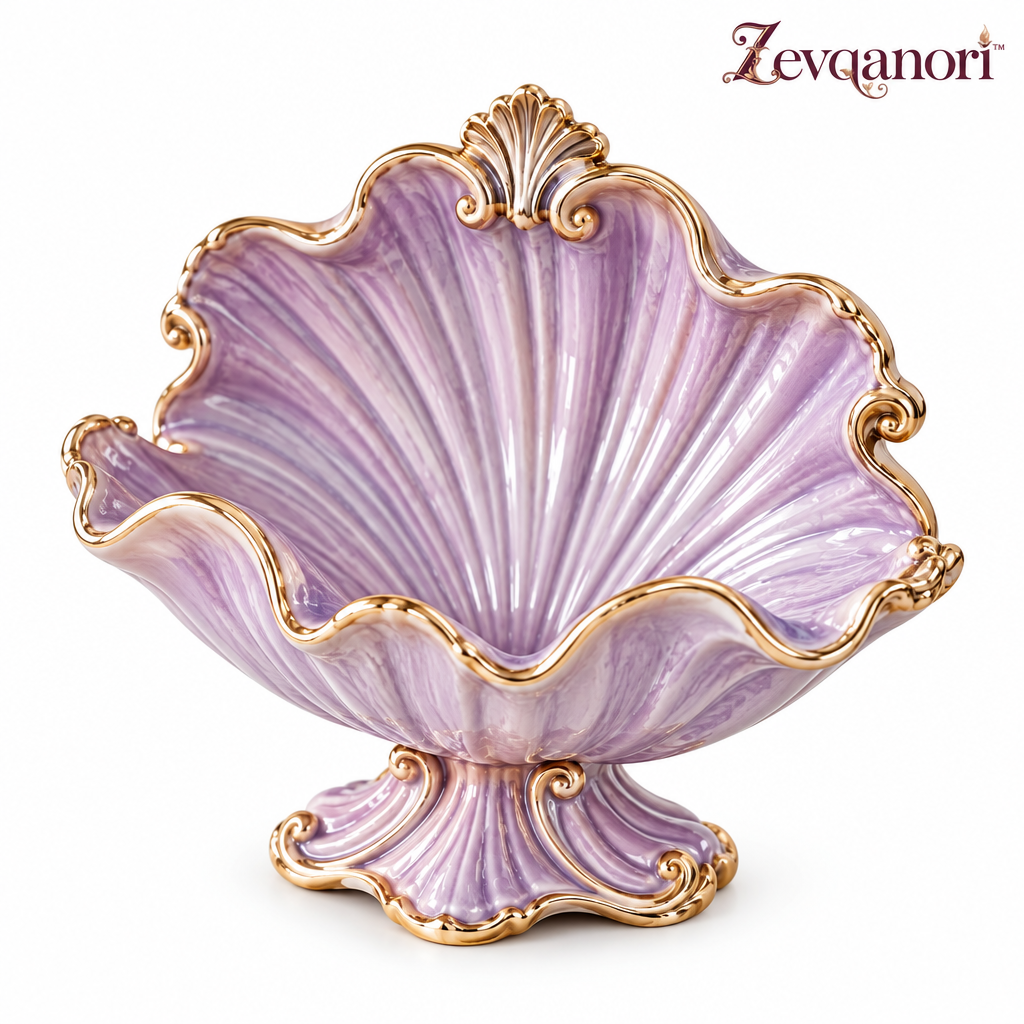 Zevqanori™ Lavender Shell Tealight Holder