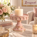 Zevqanori™ Blush Arcade Pillar Candle Stand
