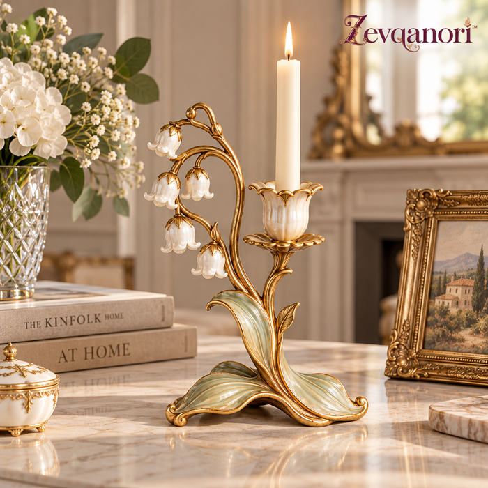 Zevqanori™ Lily of the Valley Taper Candle Holder